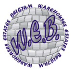 Logo of Warehouses Estates Belgium (WEB).