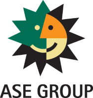 Logo of ASE Technology (ASX).