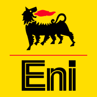Logo of ENI (E).