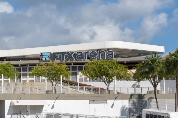 Miami, FL, USA - January 2, 2022: FTX Arena in Miami, FL, USA. The FTX Arena is a multi-purpose arena, the home to the Miami Heat of the National Basketball Association.